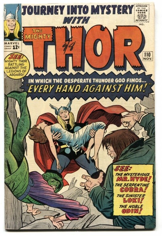Journey into Mystery #110 (Marvel Comics, 1964), raw comic book in FN/VF condition — front cover