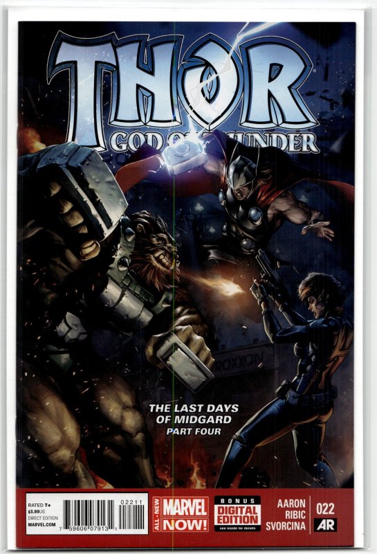 Thor: God of Thunder #22 (Marvel Comics, 2014), raw, ungraded comic book — front cover