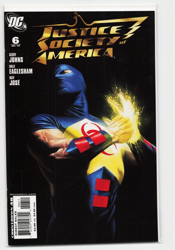 Justice Society of America #6 (DC Comics, 2007), raw, ungraded comic book — front cover