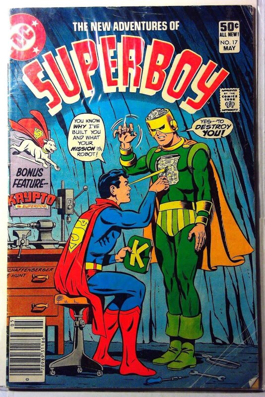 New Adventures of Superboy #17 (DC Comics, 1981), raw, ungraded comic book — front cover
