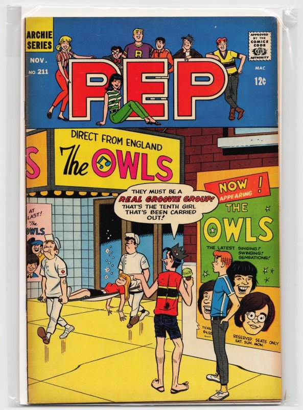 Pep Comics #211 (Archie Comics, 1967), raw, ungraded comic book — front cover