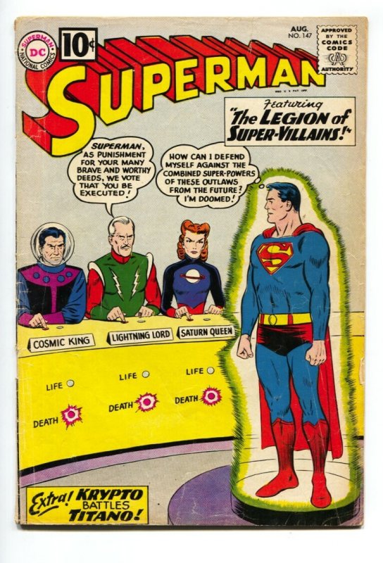 Superman #147 - 1961 - DC - G - Comic Book (DC Comics, 1961), raw, ungraded comic book — front cover
