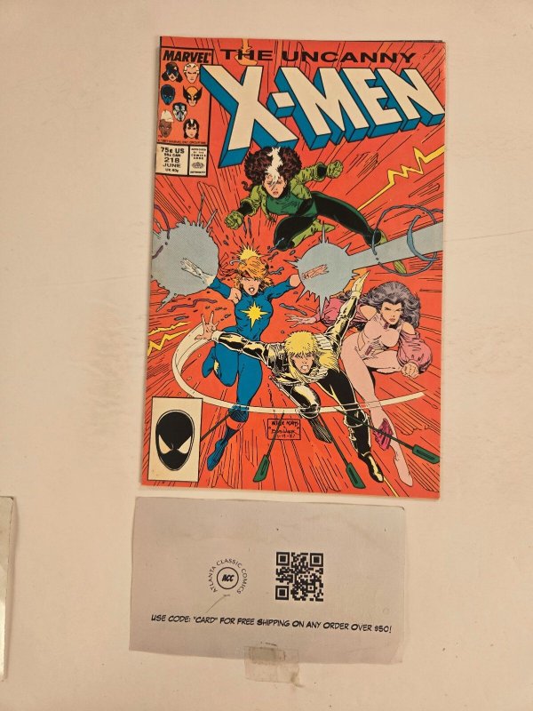 Uncanny X-Men #218 (Marvel Comics), raw comic book in NM condition — front cover
