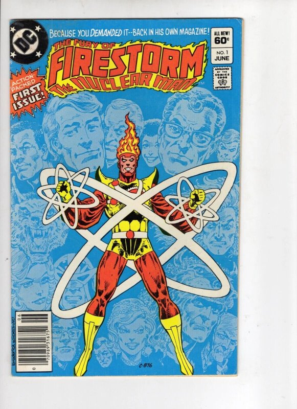 The Fury of Firestorm #1 (DC Comics, 1982), raw comic book in FN/VF 7.0 condition — front cover