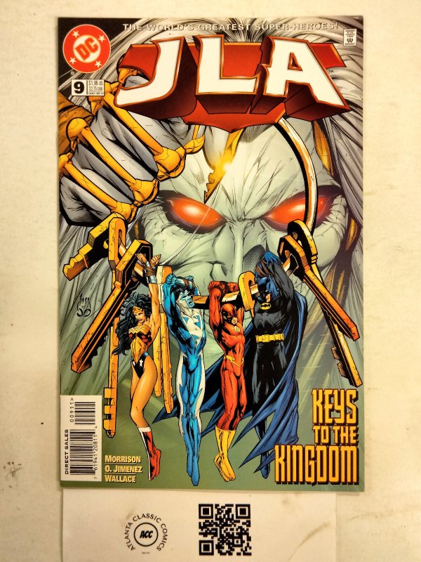 JLA #9 (DC Comics, 1997), raw comic book in NM condition — front cover