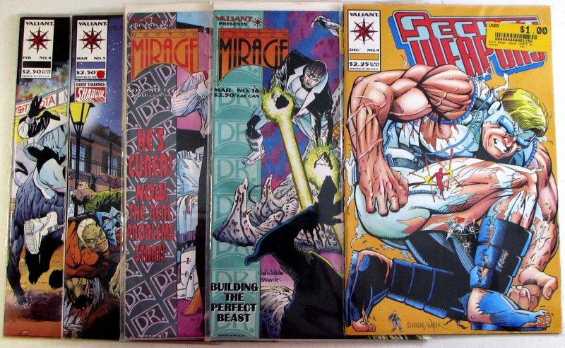Mixed Lot of 5 #4, 5, Mirage 12, 16, Secret Weapons 4 Valiant (1993) Comics (Mirage Studios, 1993), raw, ungraded comic book — front cover