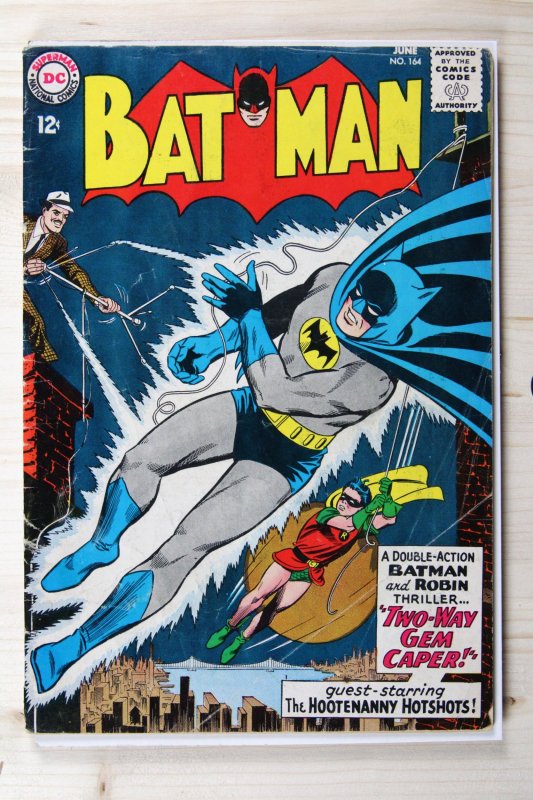 Batman #164 (DC Comics, 1964), raw comic book in GD/VG 3.0 condition — front cover