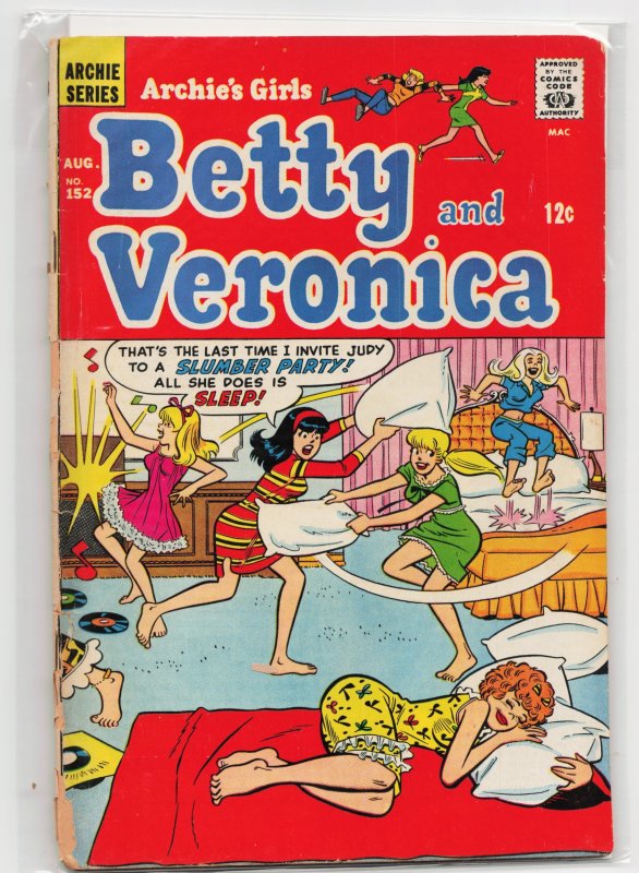 Archie's Girls Betty and Veronica #152 (Archie Comics, 1968), raw, ungraded comic book — front cover