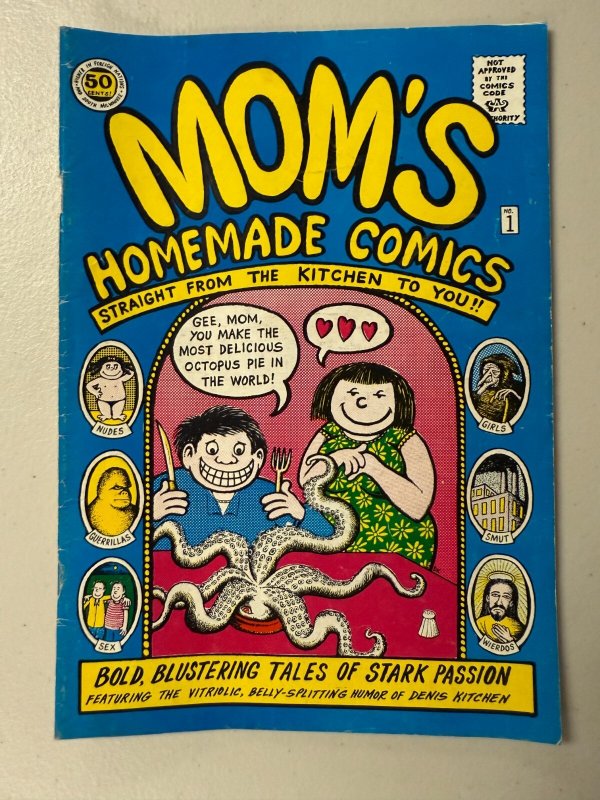 Mom's Homemade Comics #1, raw comic book in FN condition — front cover