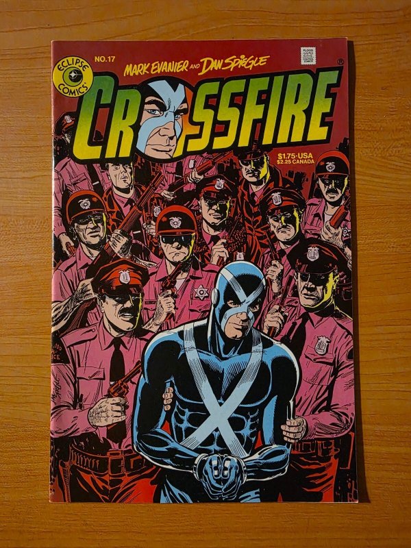 Crossfire #17 (Eclipse Comics, 1986), raw comic book in NM condition — front cover