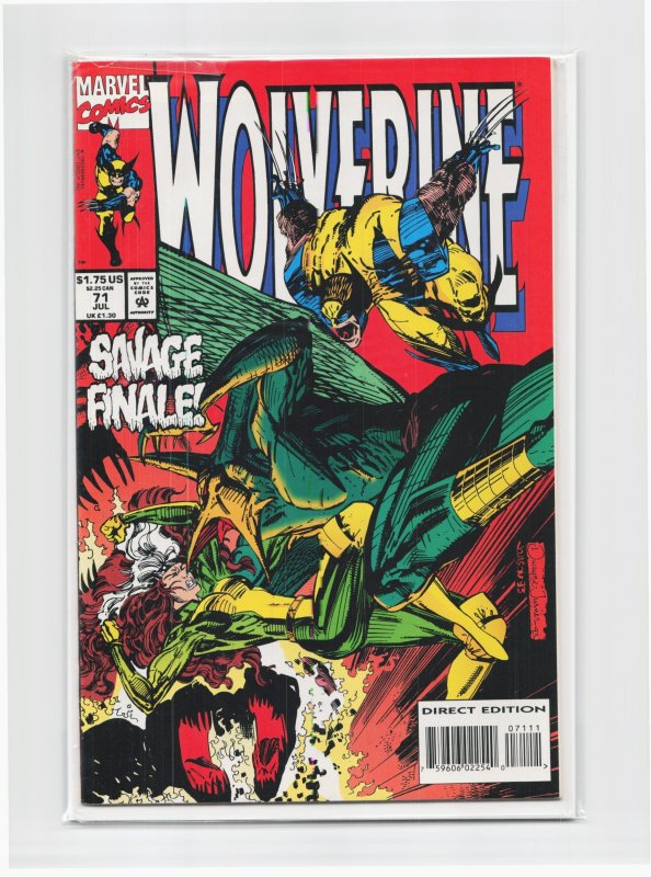 Wolverine #71 (Marvel Comics, 1993), raw, ungraded comic book — front cover
