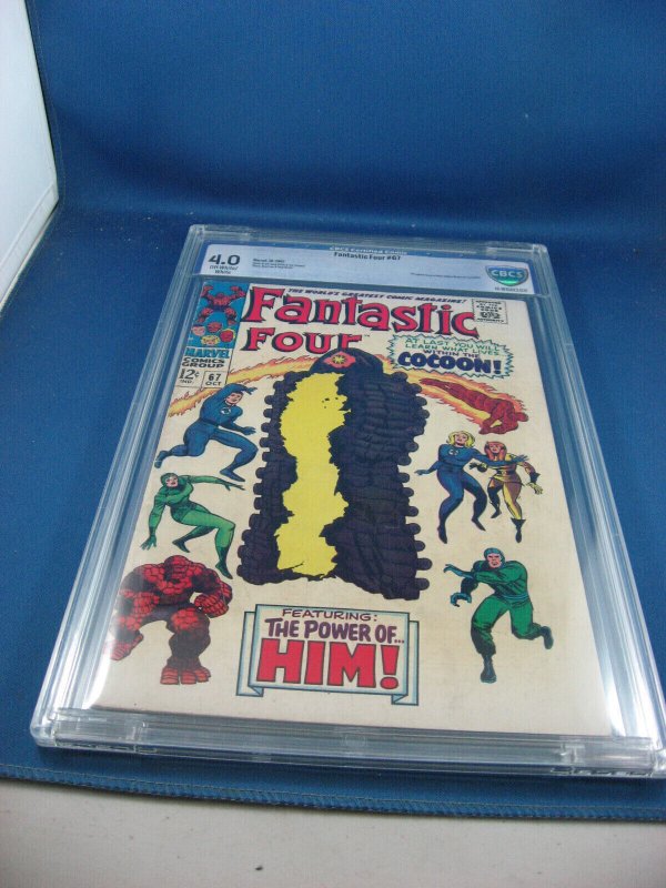 Fantastic Four #67 (Marvel Comics, 1967), CBCS 4.0 graded comic book, Universal Blue label — front cover in its holder