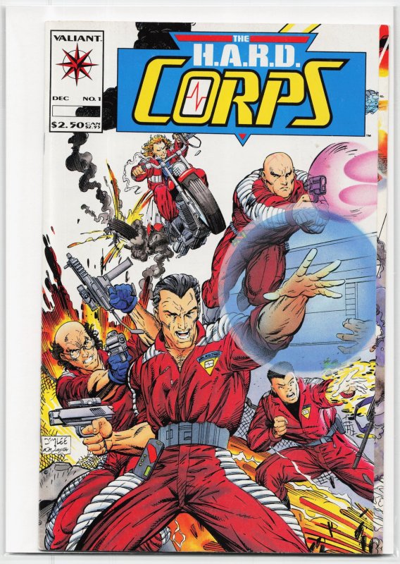 The H.a.r.d. Corps #1 (Valiant Comics, 1992), raw, ungraded comic book — front cover