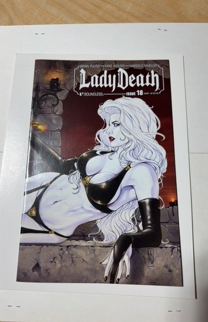 Lady Death #18 (2012), raw comic book in NM condition — front cover