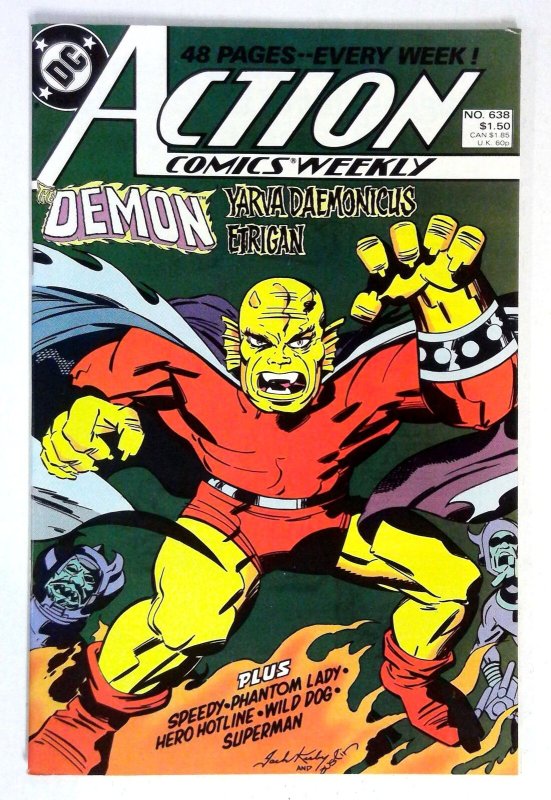 Action #638 (DC Comics, 1988), raw comic book in VF/NM condition — front cover