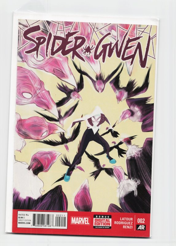 Spider-Gwen #2 (Marvel Comics, 2015), raw, ungraded comic book — front cover