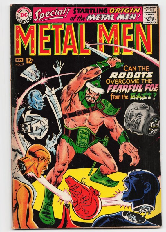 Metal Men #27 (DC Comics, 1967), raw, ungraded comic book — front cover