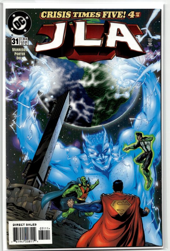 JLA #31 (DC Comics, 1999), raw, ungraded comic book — front cover