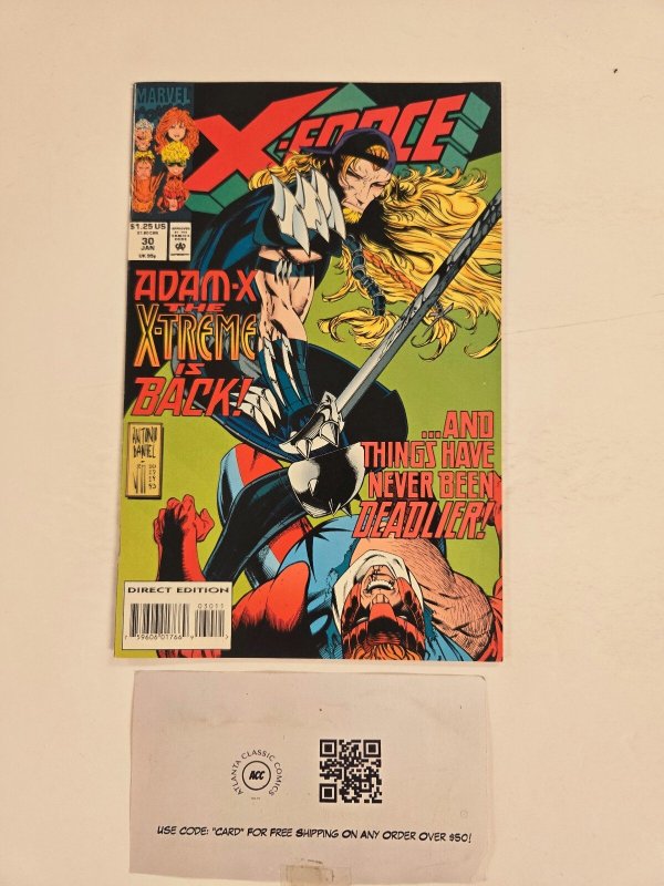 X-Force #30 (Marvel Comics, 1994), raw comic book in NM condition — front cover