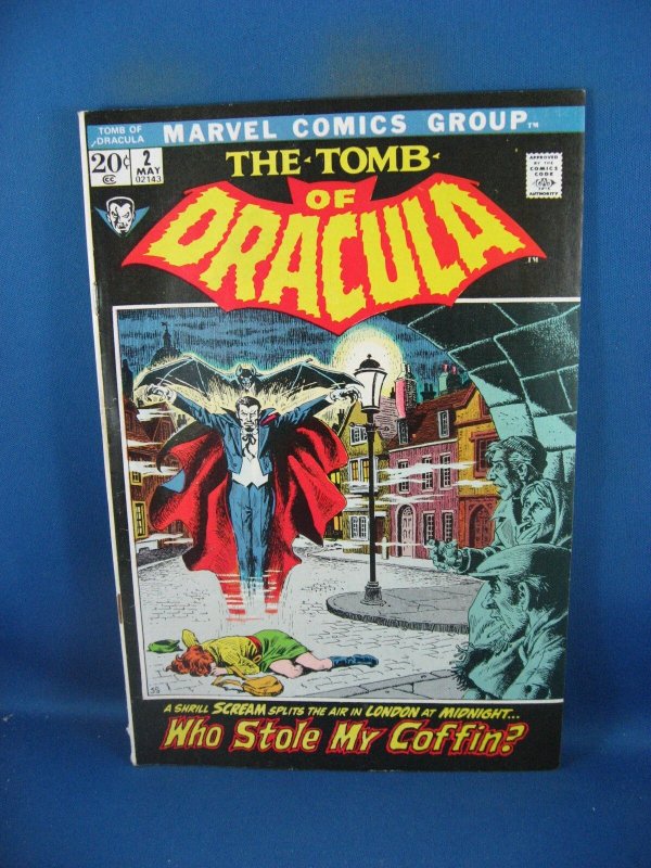 Tomb of Dracula #2 (Marvel Comics, 1972), raw comic book in VG+ condition — front cover