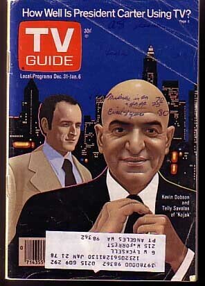 Mag: TV Guide-12/31/1977-Dobson/savalas Cover-Giusti Art G, raw, ungraded comic book — front cover