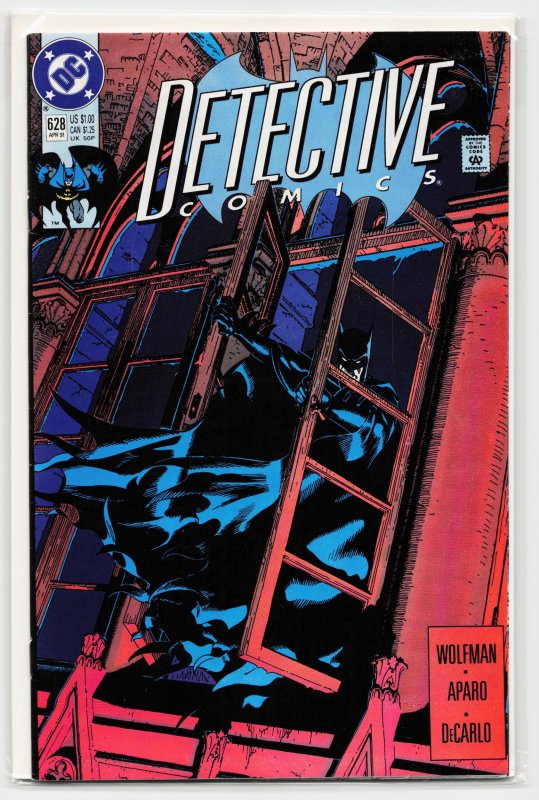 Detective Comics #628 (DC Comics, 1991), raw, ungraded comic book — front cover