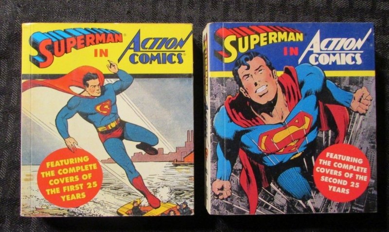 1993/94 Superman IN Action Comics Complete Covers v.1 & 2 SC Vf/fvf LOT of 2, raw comic book in VF condition — front cover