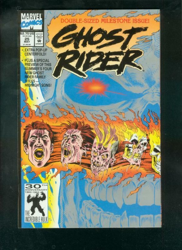 Ghost Rider #25 (Marvel Comics, 1992), raw comic book in NM condition — front cover