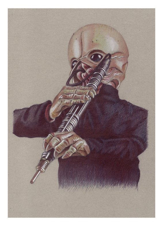 Figrin D´AN, High-quality A4 Lithograph. Signed by Artist: Miguel Alfaro, raw, ungraded comic book — front cover