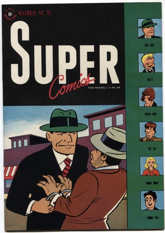 Super #90 (Dell Comics, 1945), raw comic book in NM condition — front cover