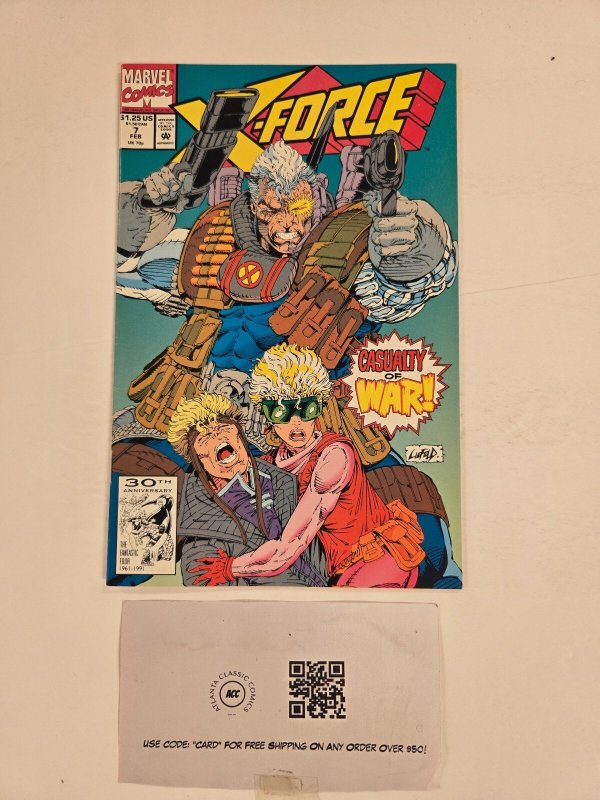 X-Force #7 (Marvel Comics), raw comic book in NM condition — front cover