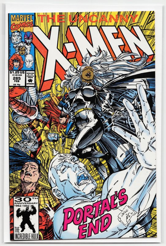 The Uncanny X-Men #285 (Marvel Comics, 1992), raw, ungraded comic book — front cover