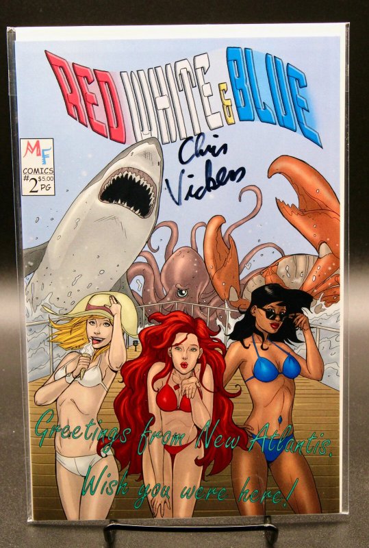 Red White & Blue #2 (2017), raw, ungraded comic book — front cover