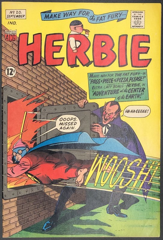 Herbie #20 (1966), raw, ungraded comic book — front cover