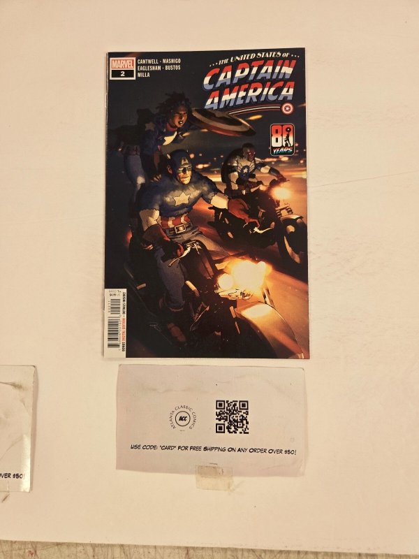 United States of Captain America #2 (Marvel Comics), raw comic book in NM condition — front cover