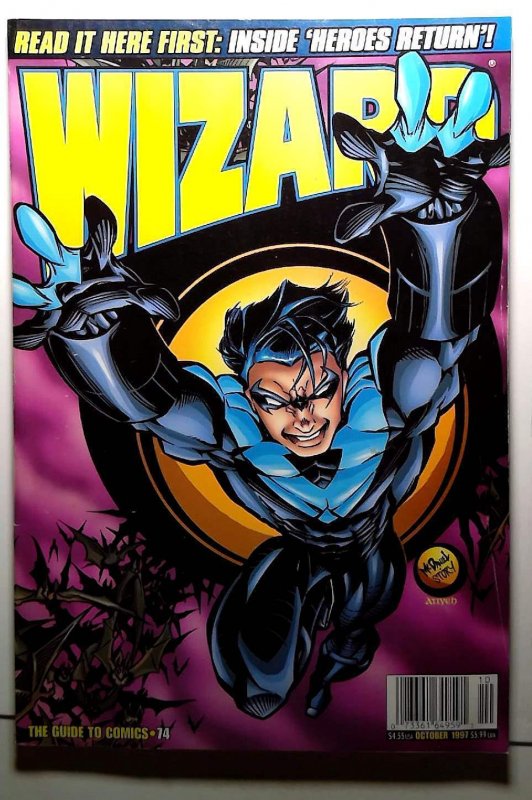 Wizard: The Comics Magazine #74 (1997), raw, ungraded comic book — front cover