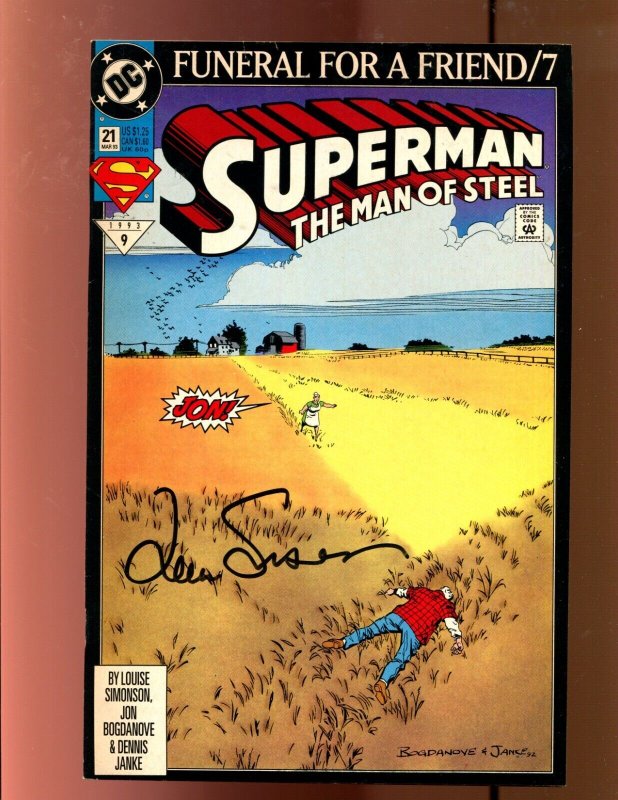 Superman: Man of Steel #21 (DC Comics, 1993), raw comic book in 8.5 condition — front cover