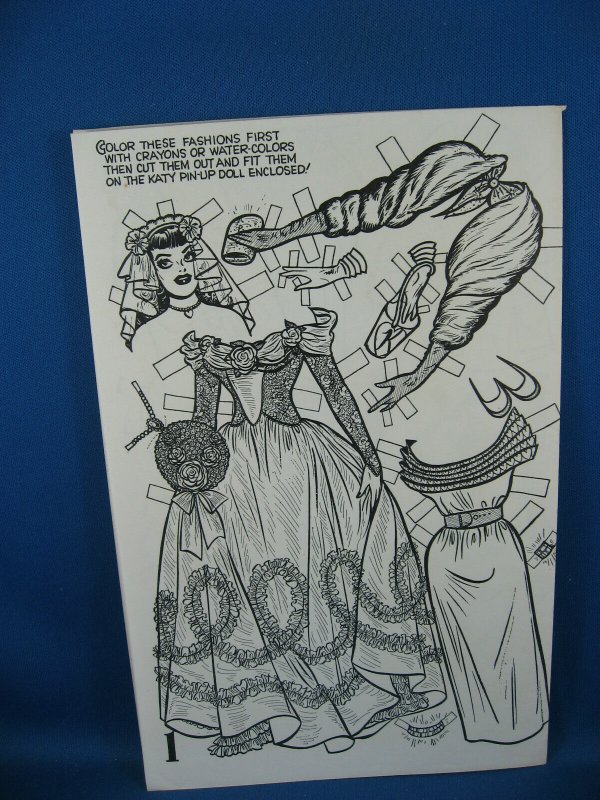 Katy Keene Fashions Dolls Fan Club Pin-Ups #1, raw comic book in NM condition — front cover