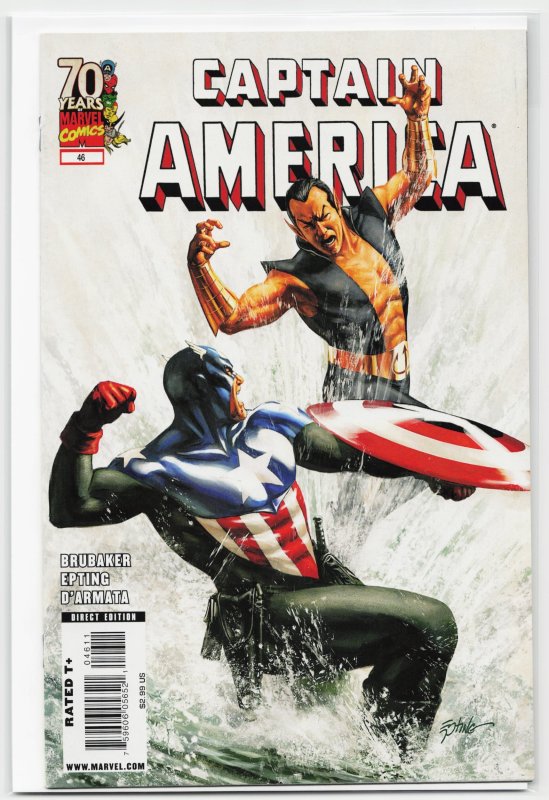 Captain America #46 (Marvel Comics, 2009), raw, ungraded comic book — front cover