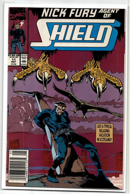 Nick Fury, Agent of SHIELD #11 (Marvel Comics, 1990), raw, ungraded comic book — front cover