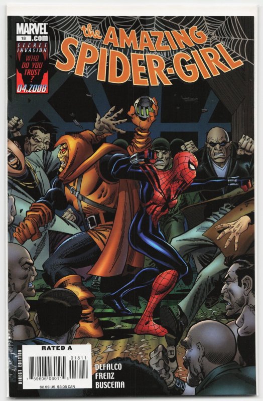 The Amazing Spider-Girl #18 (Marvel Comics, 2008), raw, ungraded comic book — front cover