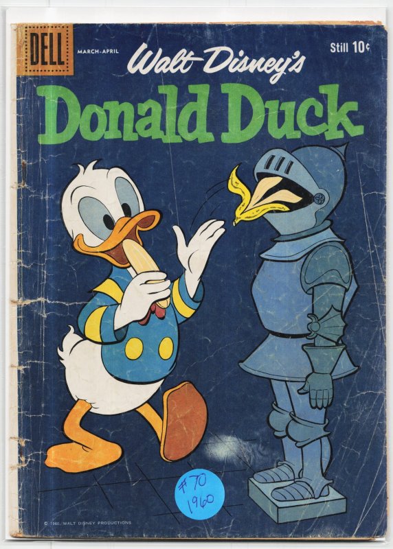 Donald Duck #70 (Gold Key, 1960), raw, ungraded comic book — front cover