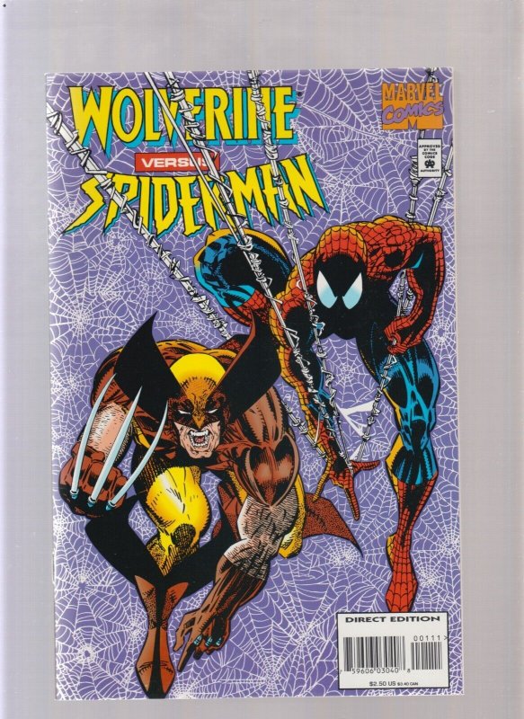 Wolverine vs. Spider-Man - One-shot - Erik Larsen Art (9/9.2) 1995 (1995), raw comic book in 9.2 condition — front cover
