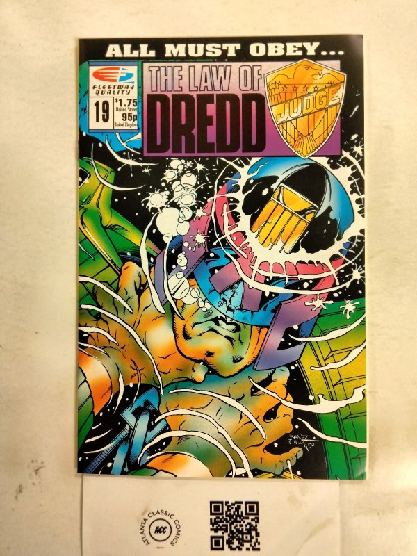 The Law of Judge Dredd #19, raw comic book in NM condition — front cover