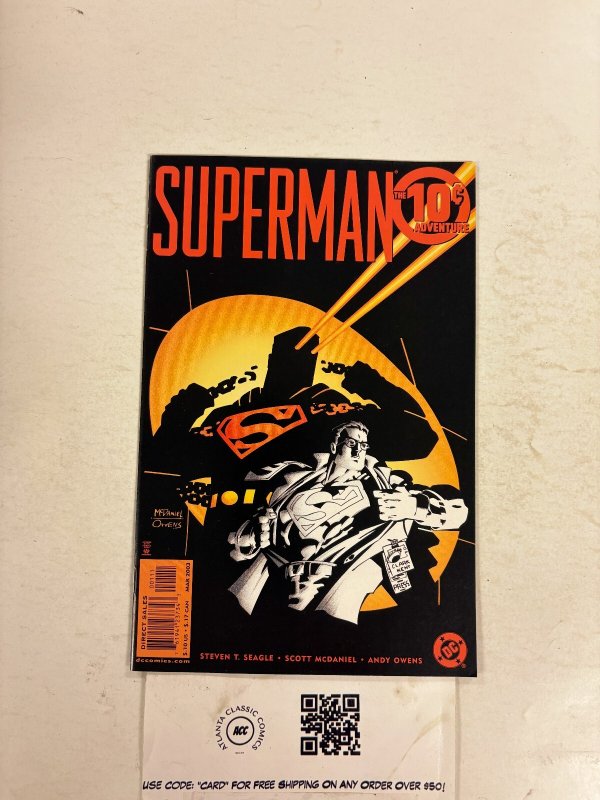 Superman the 10 Cent Adventure #1 (DC Comics, 1998), raw comic book in NM condition — front cover