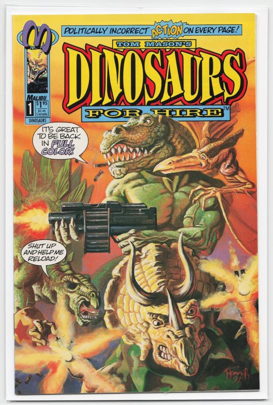 Dinosaurs for Hire #1 (Archie Comics, 1993), raw, ungraded comic book — front cover
