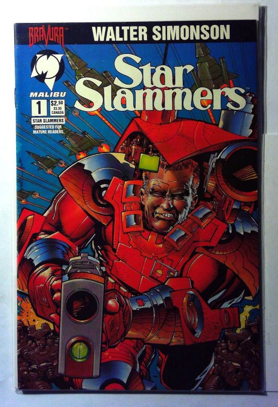 Star Slammers #1 (Malibu Comics, 1994), raw, ungraded comic book — front cover
