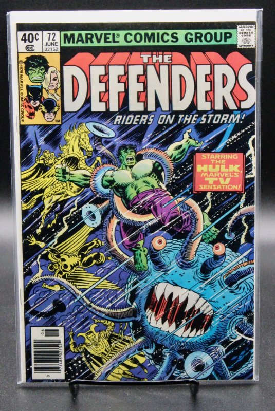 The Defenders #72 (Marvel Comics, 1979), raw comic book in NM condition — front cover