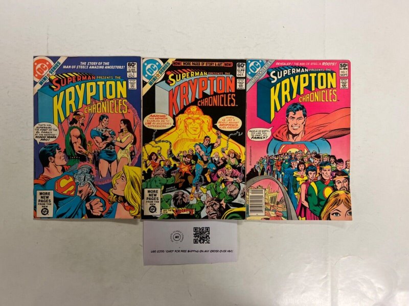 3 Superman DC Comic Books #1, raw, ungraded comic book — front cover