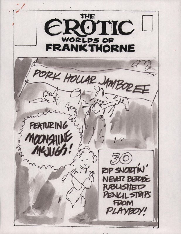 The Erotic Worlds of Frank Thorne Cover Prelim by Frank Thorne- Moonshine McJugs, raw, ungraded comic book — front cover
